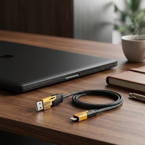 4-in-1 Fast Charging Cable 27W PD | USB-A to Type-C, Lightning & Thunderbolt Compatible Cable